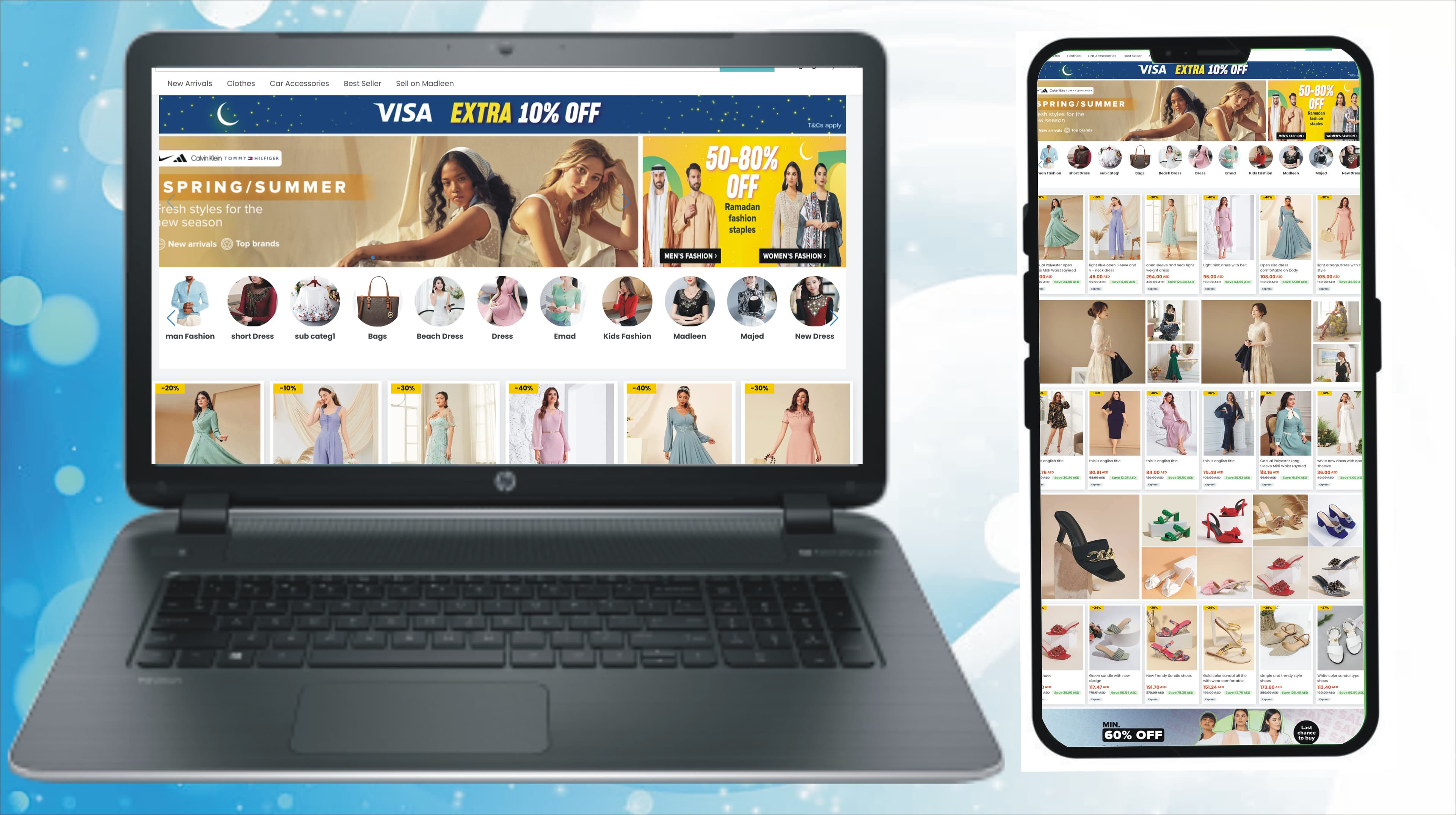 PSD-to-Production Storefront — screenshot of the finished work